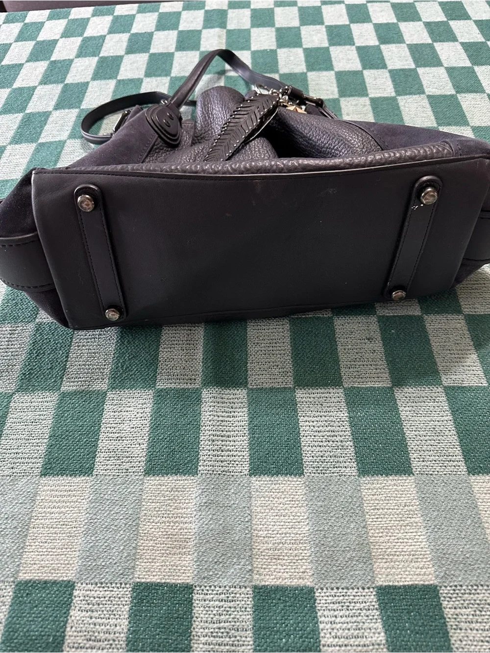 Coach Mixed Leather Edie 42 Shoulder Bag